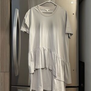 COS Asymmetrical Dress in Light Gray